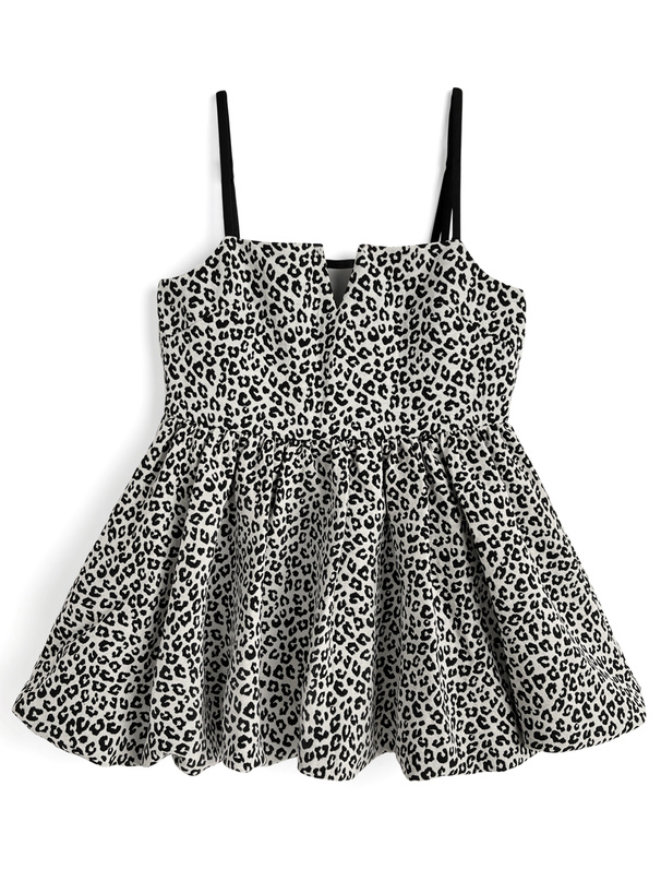 レオパード柄バルーンキャミソールチュニック[dh1417]