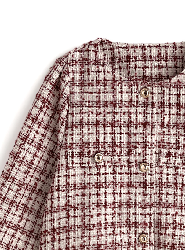 ファードッキングラメツイードジャケット