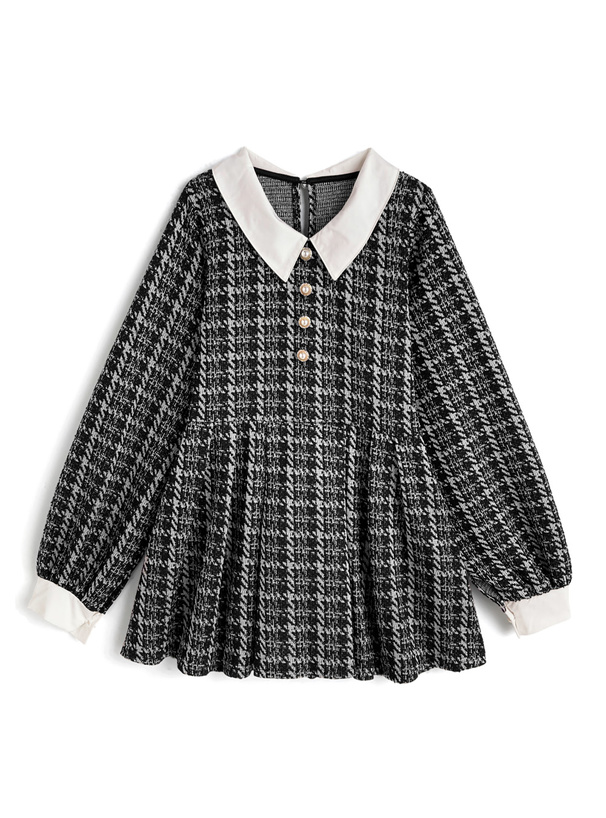 ラメツイードパールボタンチュニック[dh1421]