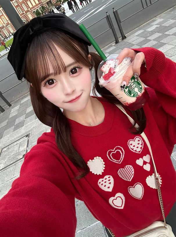 ハートロゴニットトップス[dh1424] | レディースファッション通販の