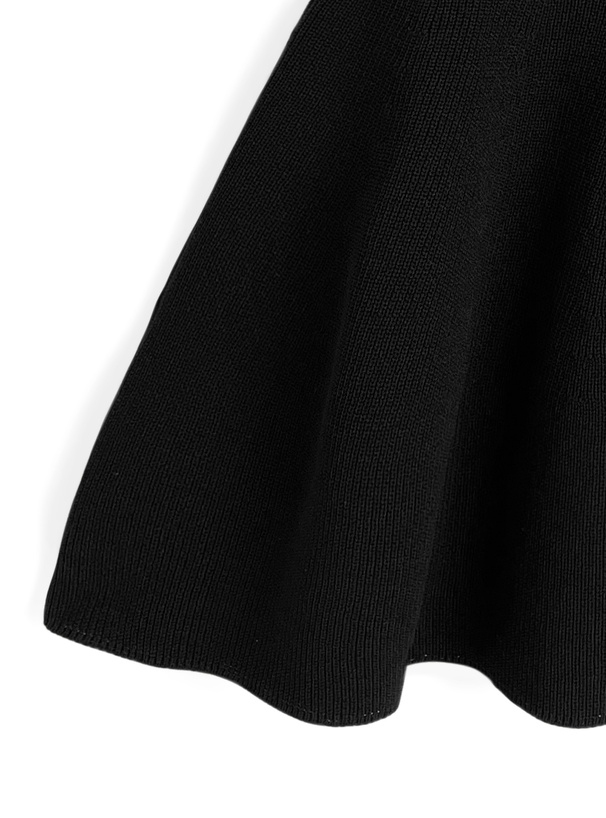 配色ノースリーブペプラムニットチュニック