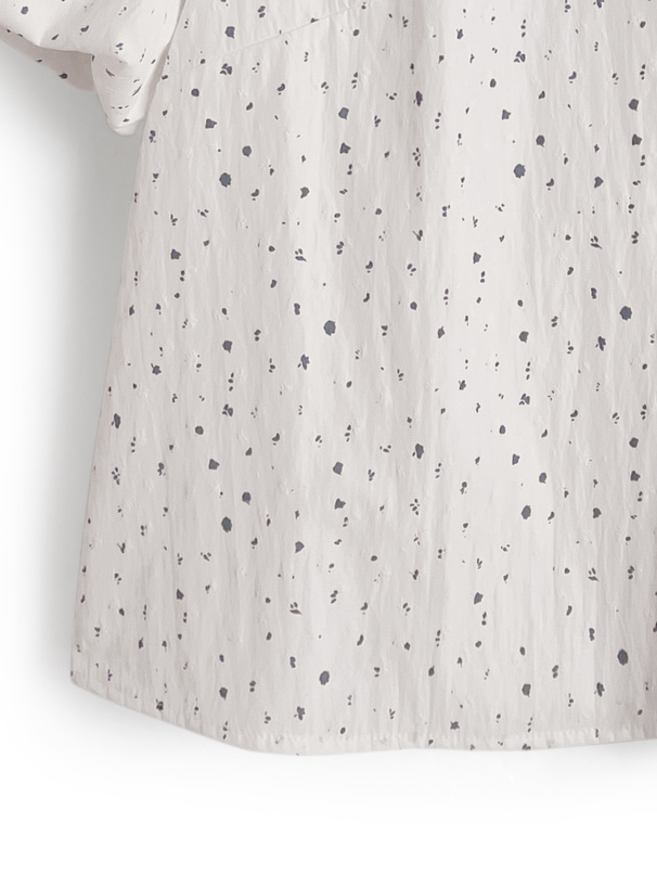 小花柄バックリボントップス