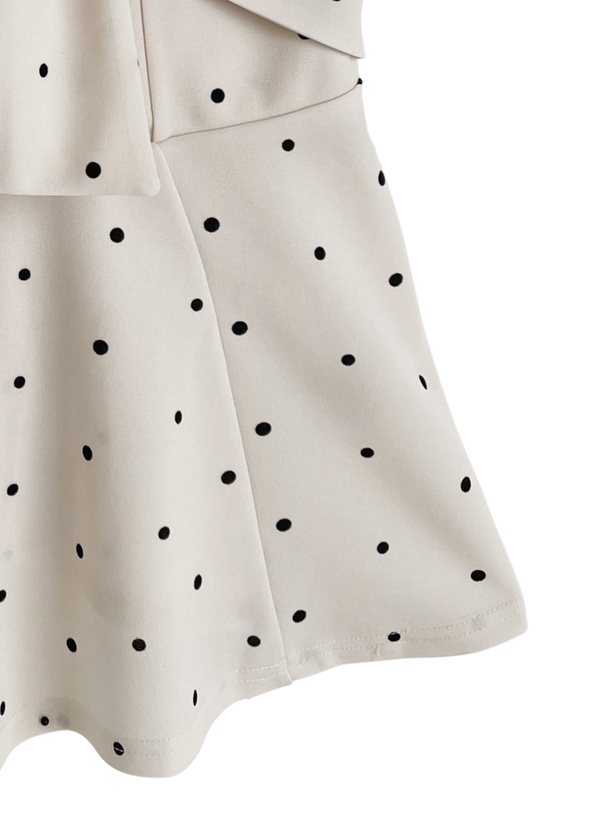 ドット柄リボンデザインキャミソールトップス