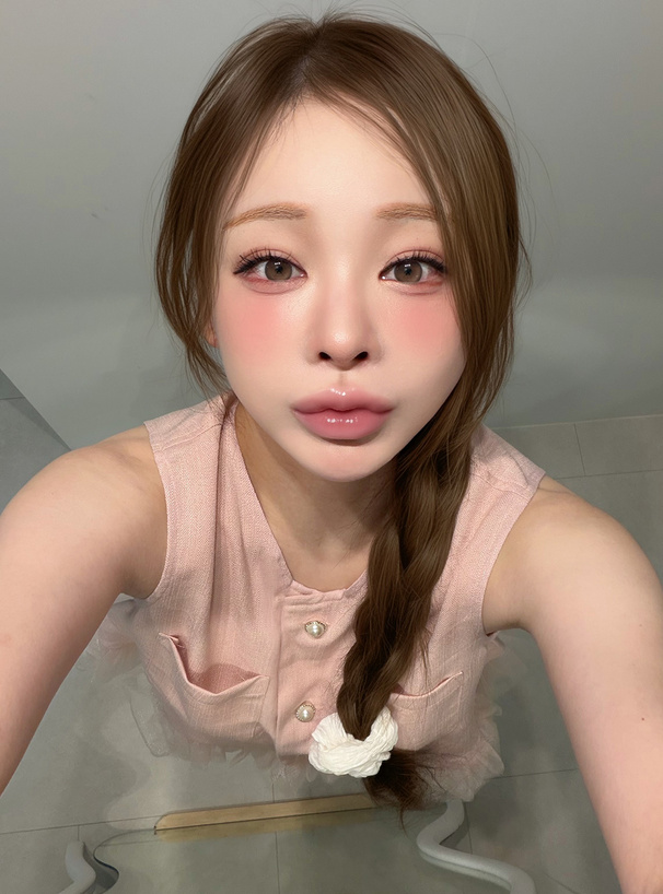 チュールフリルパールボタンベスト