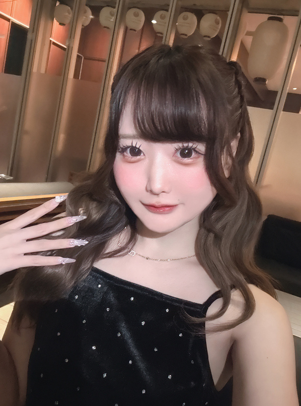 ドット柄ベロアキャミソールワンピース
