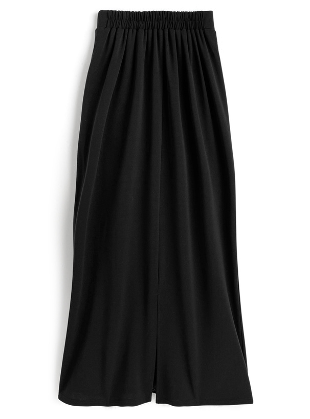 アシンメトリーレースヘムロングスカート