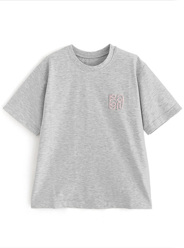 ロゴ刺繍Tシャツ[dk1018]
