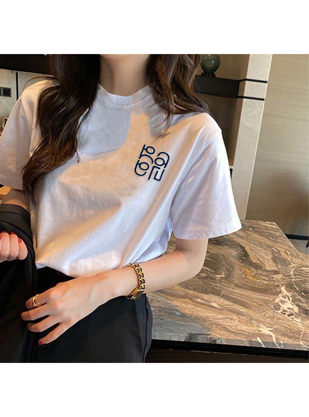 ロゴ刺繍Tシャツ[dk1018] レディースファッション通販のグレイル(GRL)【公式】