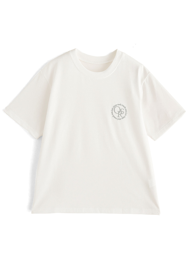 サークルラメロゴ刺繍Tシャツ