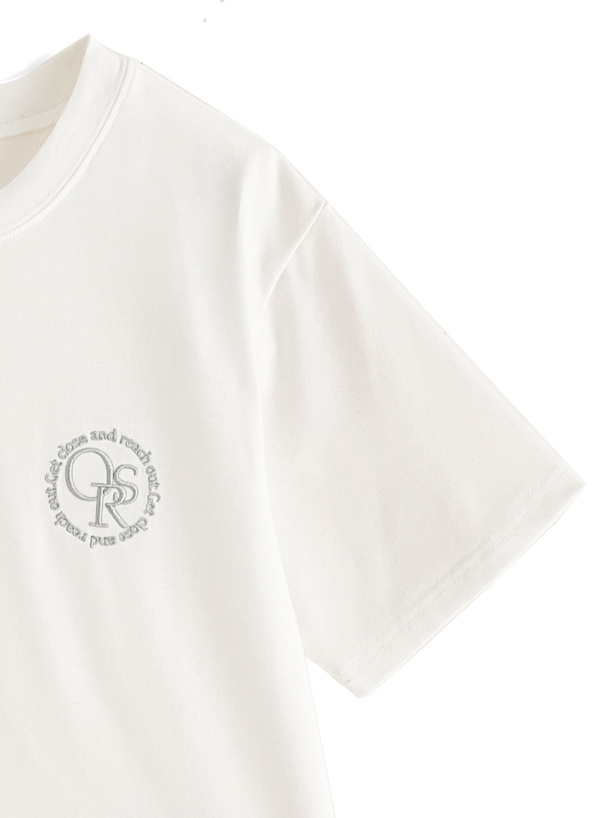 サークルラメロゴ刺繍Tシャツ