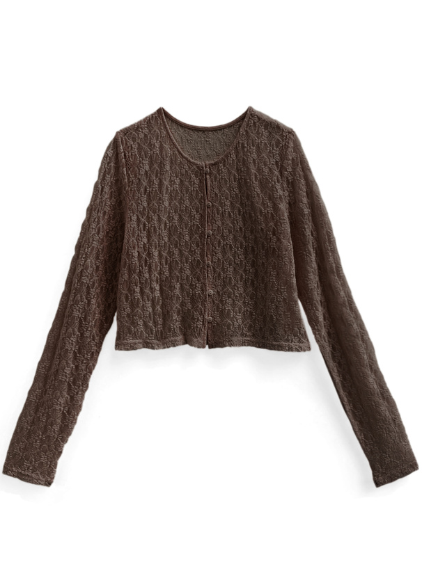 レースショート丈カーディガン[dk1275] | レディースファッション通販