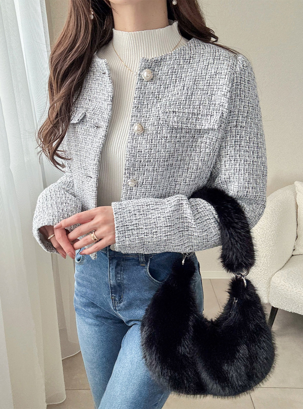 美品✨フォクシー リボンツイードジャケット スパンコール サンドベージュ 38 美品 フォクシーツイードジャケット ベージュ38 SP品 - メルカリ