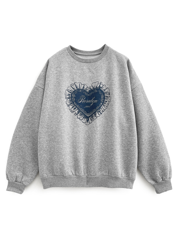 HUG.U スウェット レディース トップス トレーナー レース 襟