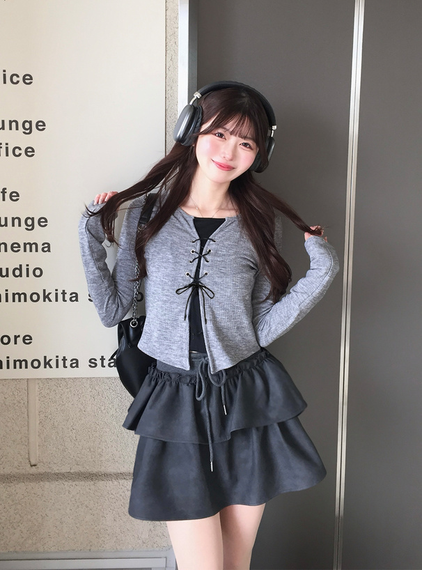 ホルターネックレースアップトップス[dk1345] | レディース