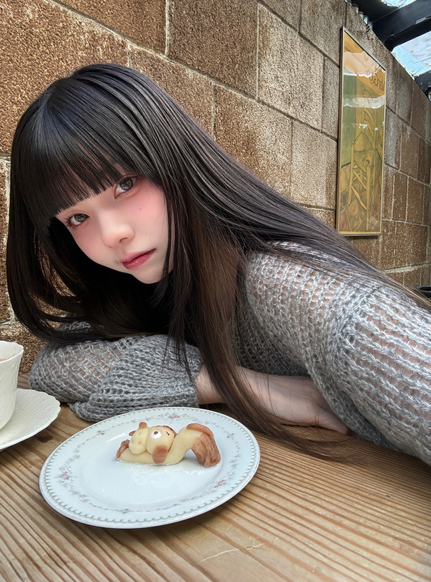 モヘヤタッチローゲージニットトップス