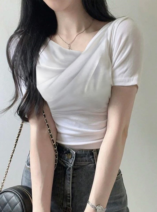 ドレープカシュクールトップス