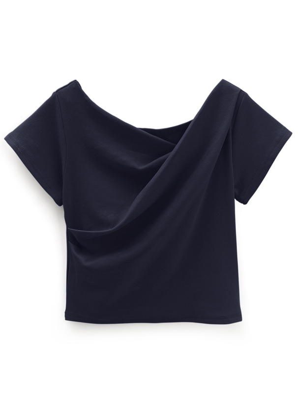 ショート丈ドレープトップス