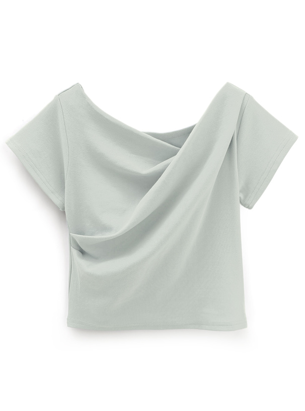 ショート丈ドレープトップス