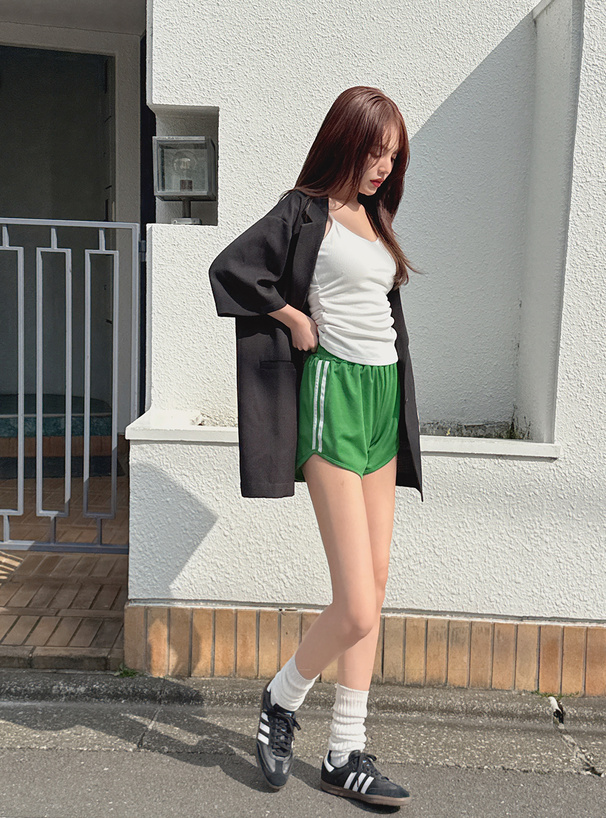 サイドラインショートトラックパンツ