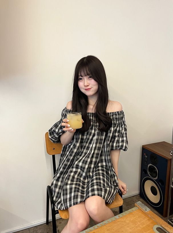 チェック柄オフショルミニワンピース[dk1436] | レディース