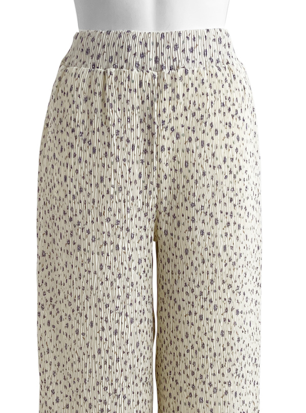 小花柄ワイドパンツ