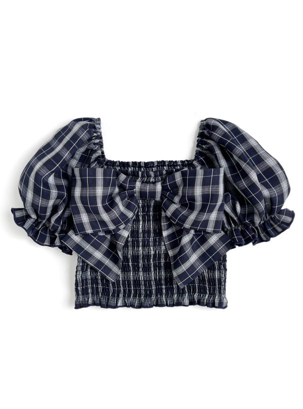 キャップセット ネイビー ホワイト チェック柄 G103265752 - メンズ