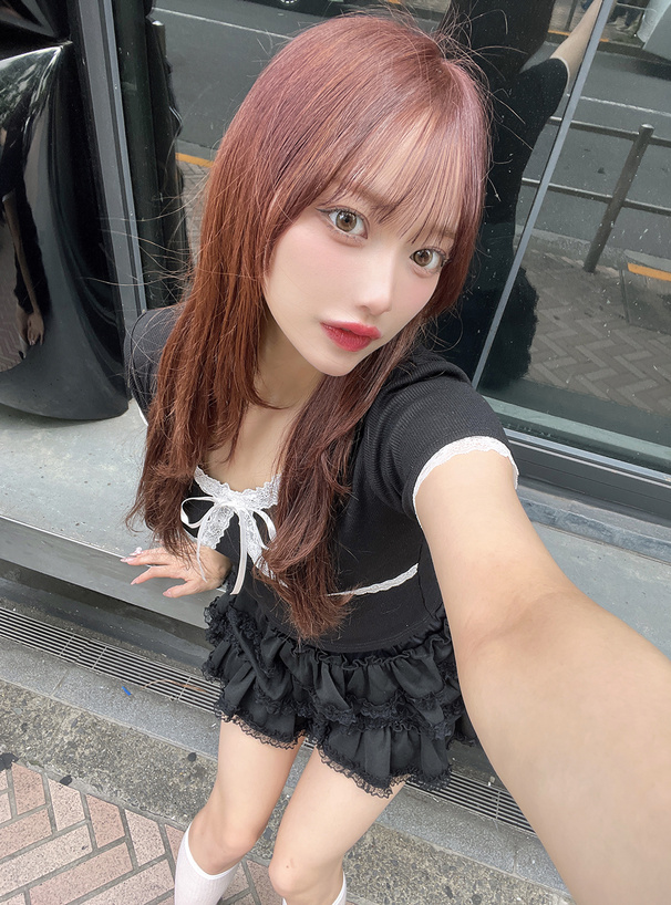 lilLilly リルリリー レースアップバレエコアリボントップス