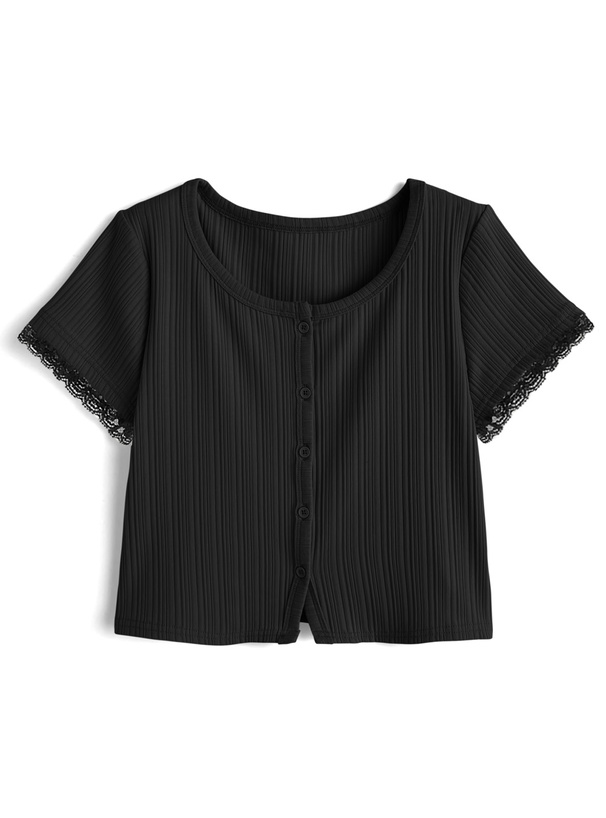 レーススリーブリブカーディガン