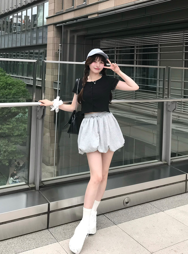 レーススリーブリブカーディガン