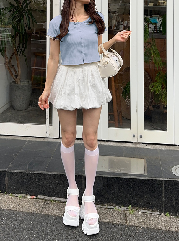 レーススリーブリブカーディガン