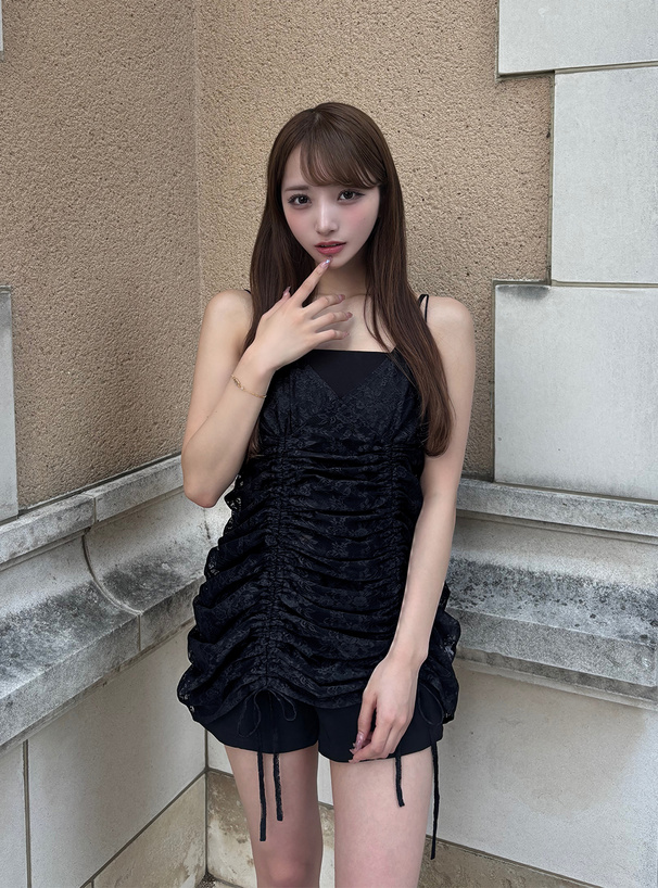 花柄レースドロストキャミソールチュニック[dk1525] | レディース