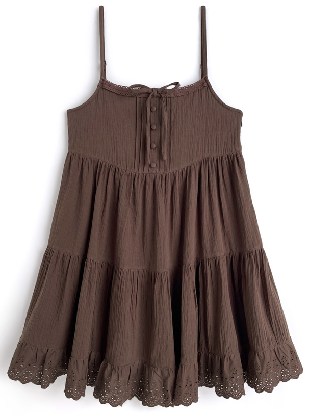 レースフリルキャミソールミニワンピース