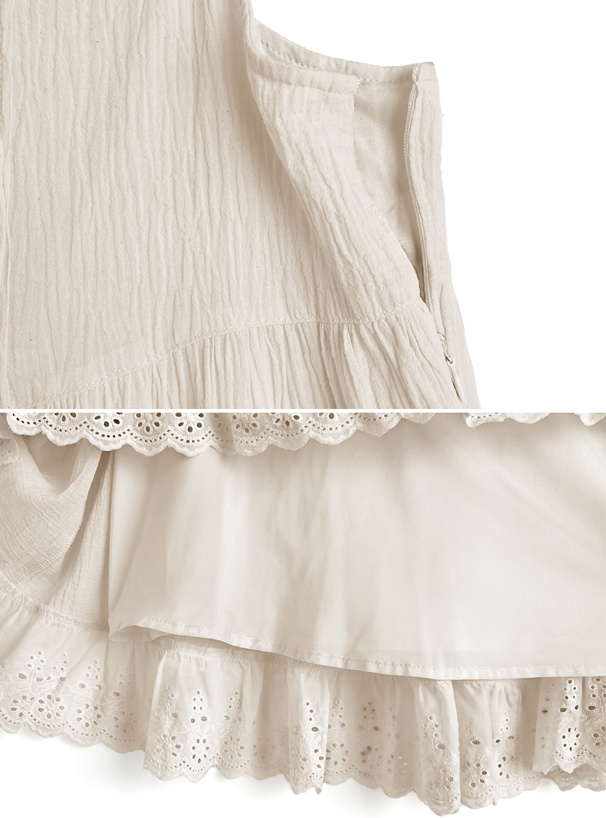 レースフリルキャミソールミニワンピース
