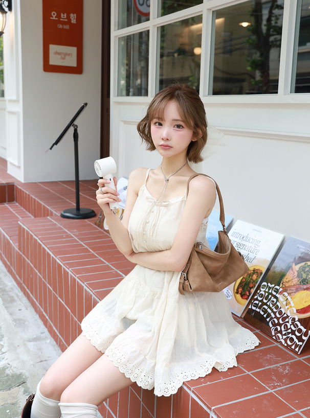 レースフリルキャミソールミニワンピース[dk1531] | レディース