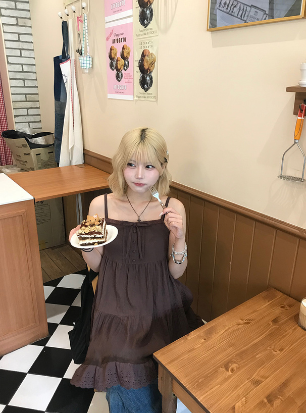 レースフリルキャミソールミニワンピース[dk1531] | レディース