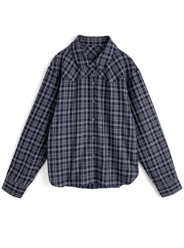 チェック柄シャツ