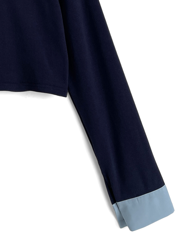 ダブルカラーフリルトップス