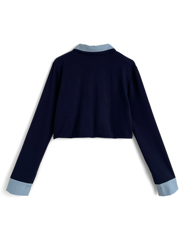 ダブルカラーフリルトップス