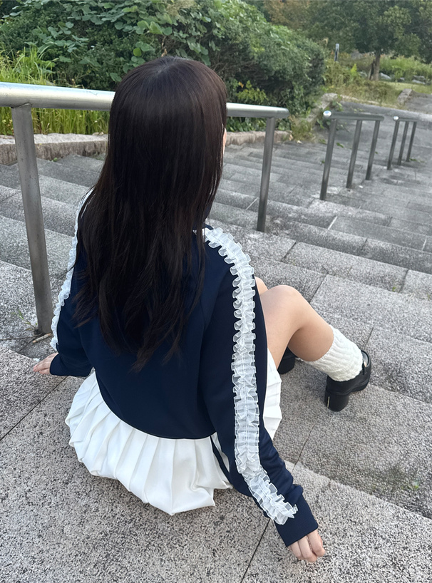 チュールフリルライントラックジャケット