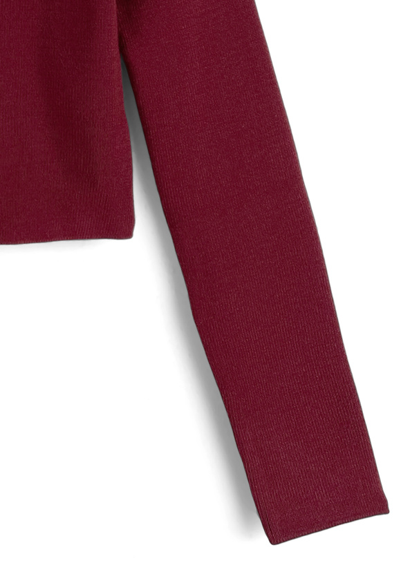 編み上げリボンレースフリルニットトップス