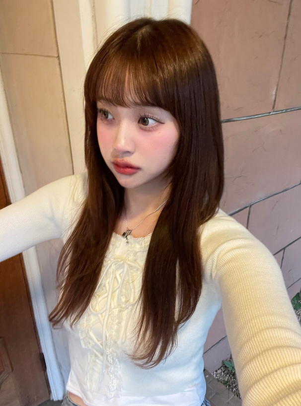 編み上げリボンレースフリルニットトップス