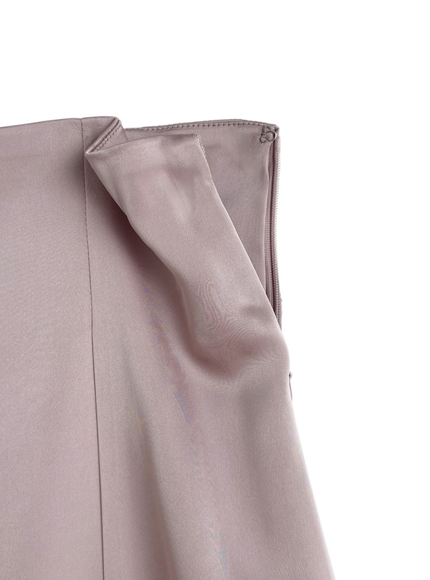 ハイウエストサテンフレアスカート