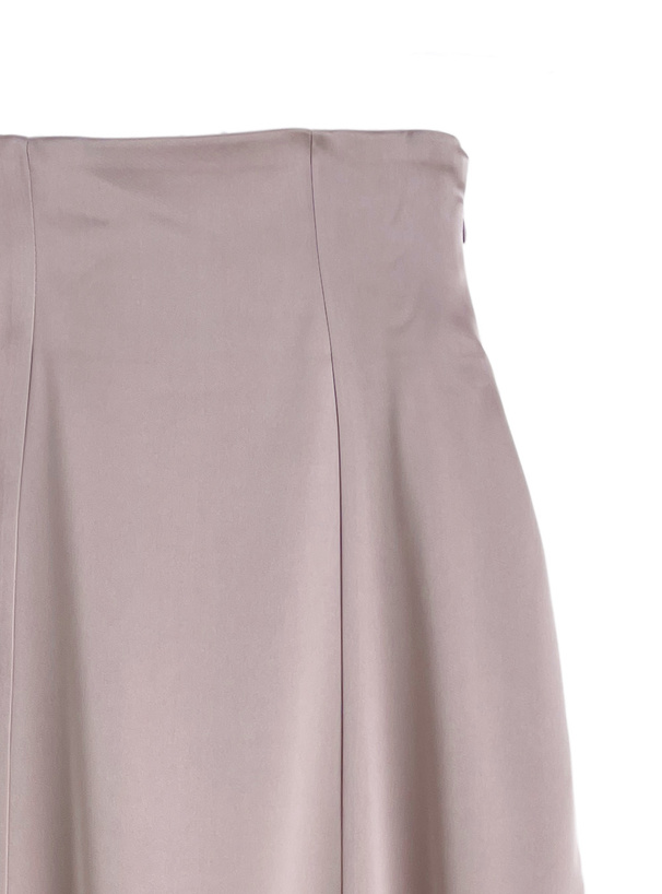 ハイウエストサテンフレアスカート