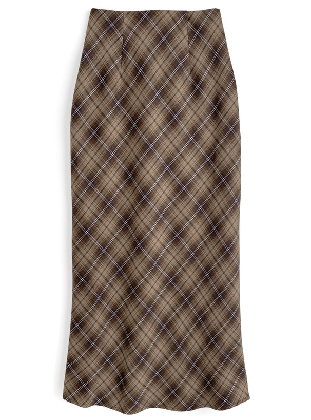 バイアスチェック柄タイトスカート