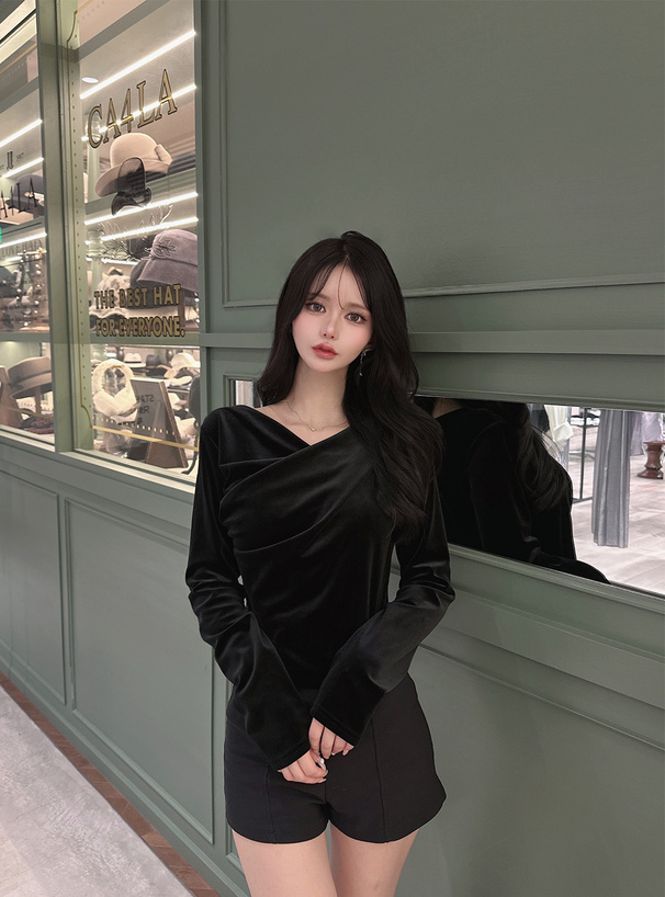 ベロアドレープトップス[dk1551] | レディースファッション通販