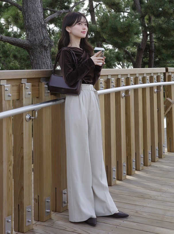 ベロアドレープトップス