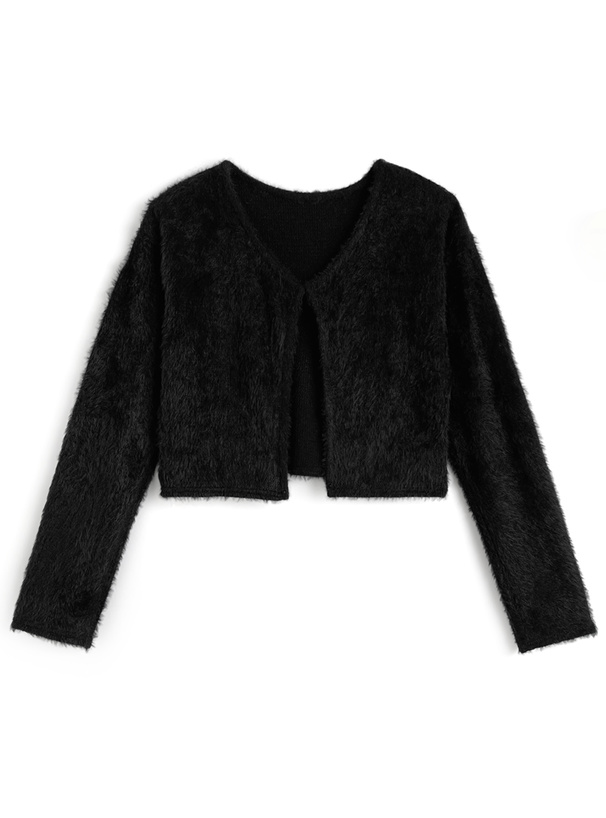 フェザーショート丈カーディガン