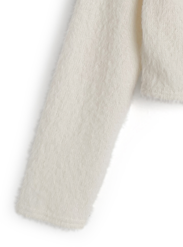 フェザーショート丈カーディガン