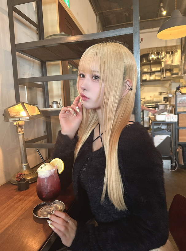 フェザーショート丈カーディガン