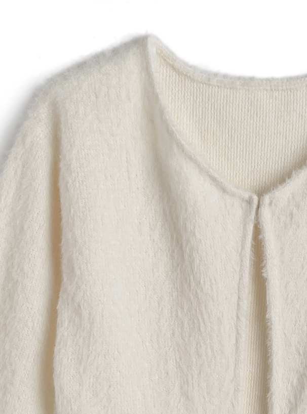 フェザーショート丈カーディガン